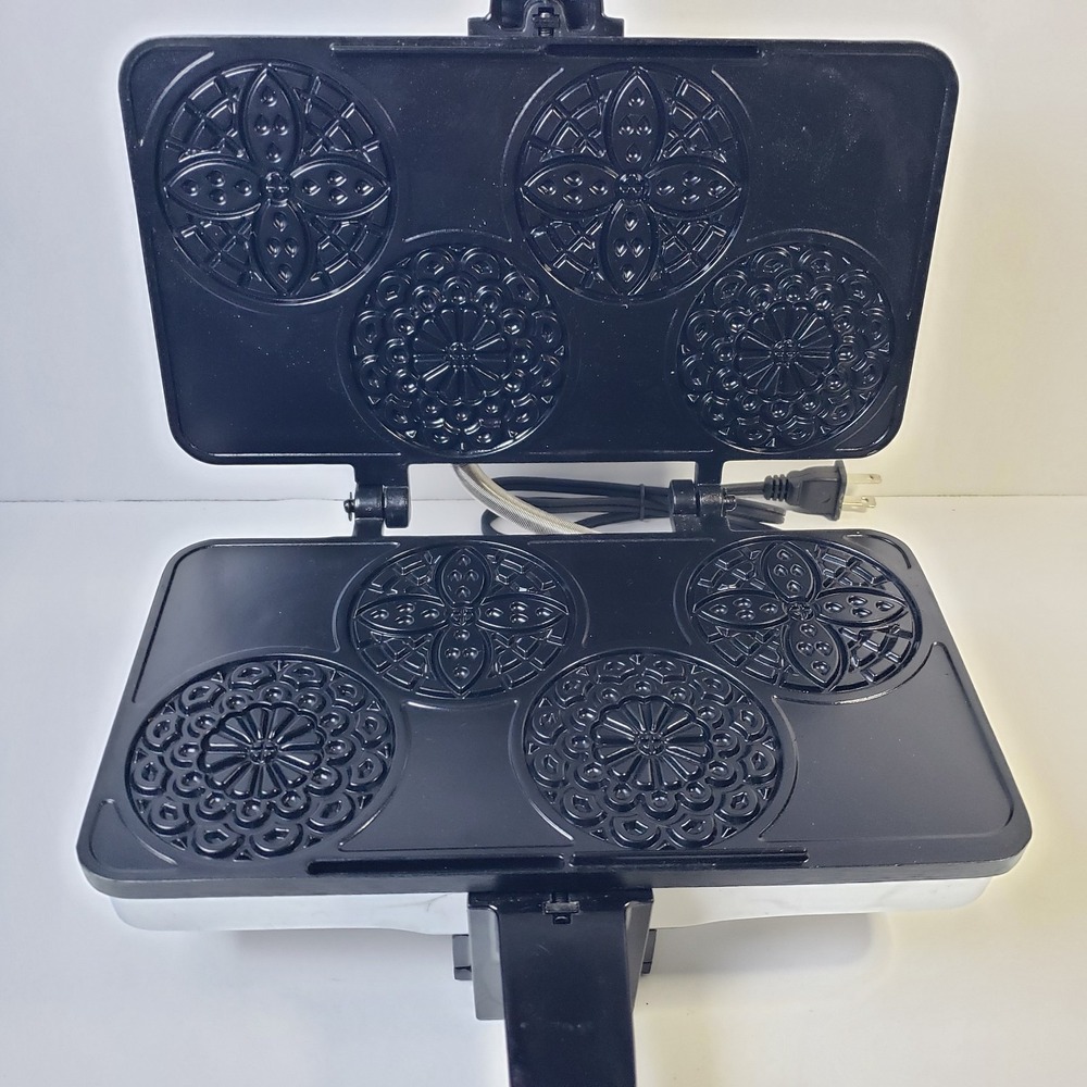 CucinaPro PIzzelle Maker Baker Model 220-03 Tested Working Nonstick Makes 4